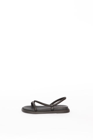 LOFINA SANDALS 9322 100% LEATHER GASOLINE NERO