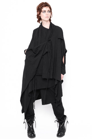 ID.04.01.04 WRAP CARDI 70% CO 30% LI 100 BLACK
