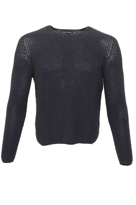 HANNES ROETHER MALE SWEATER el10mont.1004 11084 100% CO U10 BLACK