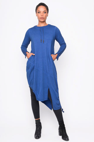 252.04.06 DRESS 100% CO DARK WASH NIGHTBLUE