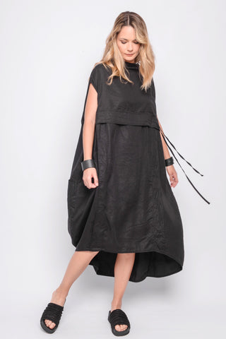 251.08.04 DRESS 100% TENCEL 100 BLACK