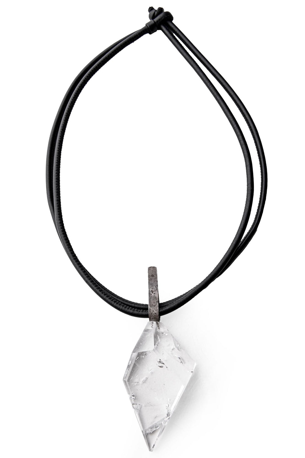 DARKGEM PENDANT 10-8183-1 ROCK-CRYSTAL 3/3 100% SILVER / 100% LEATHER