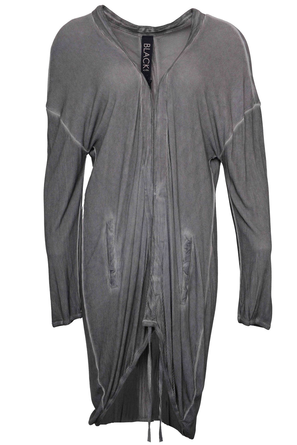 202.19.02 Cardigan Sculptural 95% MODAL 5%EA COLD DYE GREY