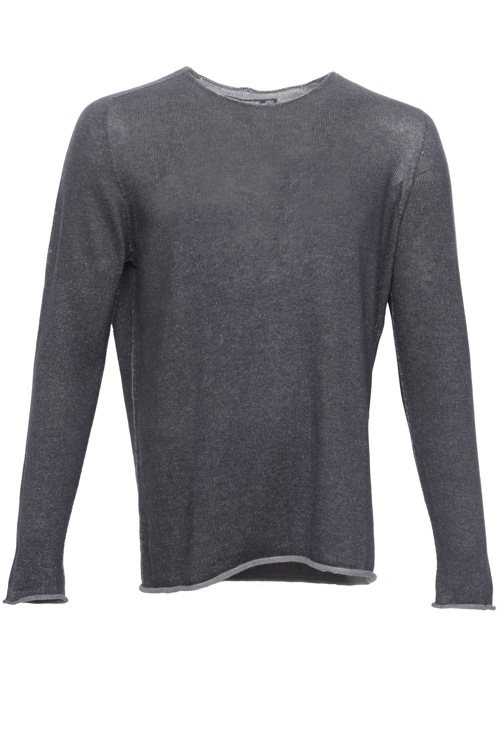 HANNES ROETHER MALE SWEATER 110941 90%CO 10%WS 090 BLACK/TUNNEL