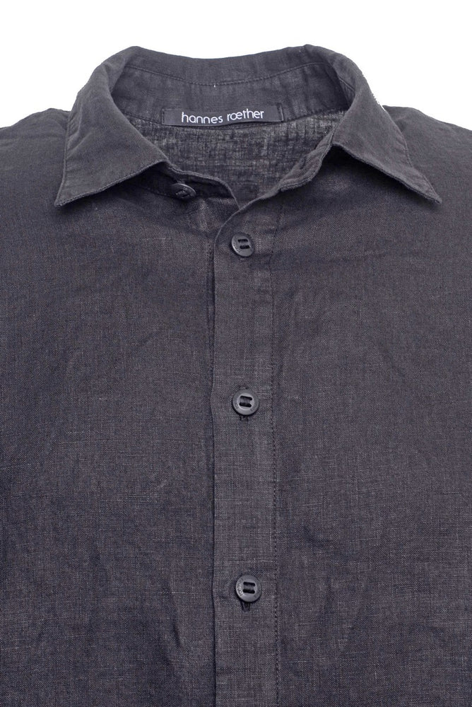 
                  
                    HANNES ROETHER MALE SHIRT er29o.601 110179/601 100% LINEN 090 BLACK
                  
                