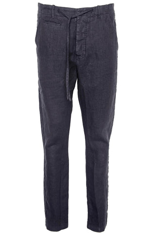HANNES ROETHER MALE PANTS 111090/602 100% LINEN 090 BLACK