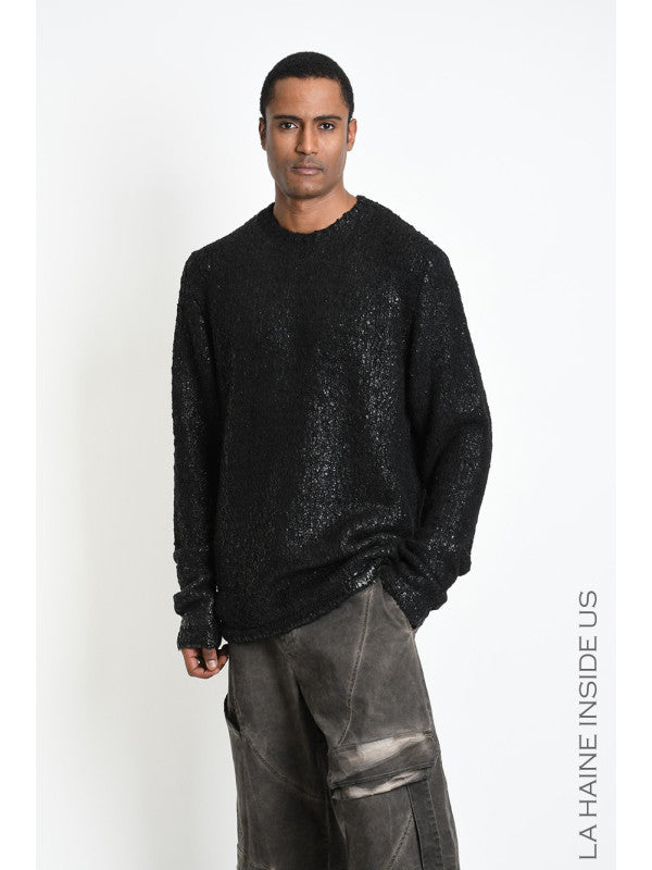 
                  
                    LA HAINE  3KL M1297 SWEATER 62%PC 18%PL 8%WO 8%VI 4%WP BLACK COATED
                  
                