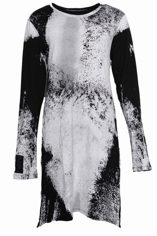 232.04.08 TUNIC 95% CO 5% EA 541 PRINT BLACK AND WHITE