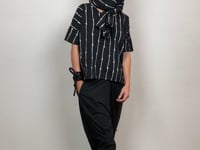 
                  
                    Load and play video in Gallery viewer, 211.23.08 Top Thanks For The Love 100% Cotton Black with vapor print
                  
                