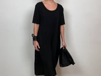 
                  
                    Load and play video in Gallery viewer, 211.19.03 Dress Do Your Thing 100% Cotton Plain Black
                  
                